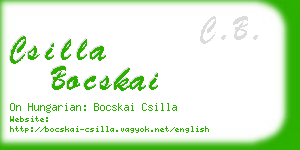 csilla bocskai business card